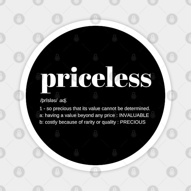 Priceless - Know Your Worth Magnet by UrbanLifeApparel